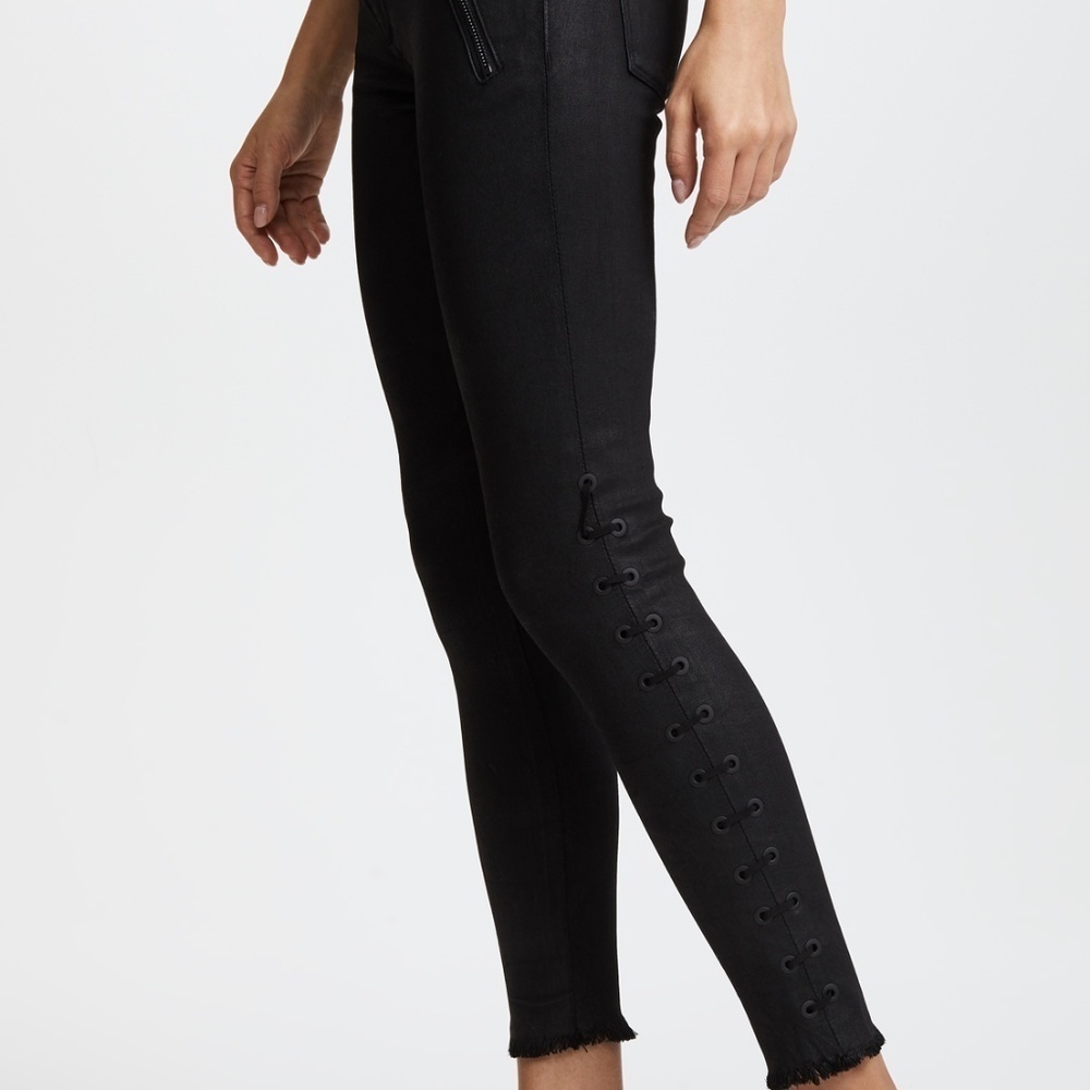 NWT DL1961 Instasculpt Black Florence Lace-up Skinny Jeans Sz 31‎